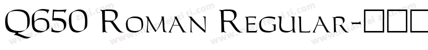 Q650 Roman Regular字体转换